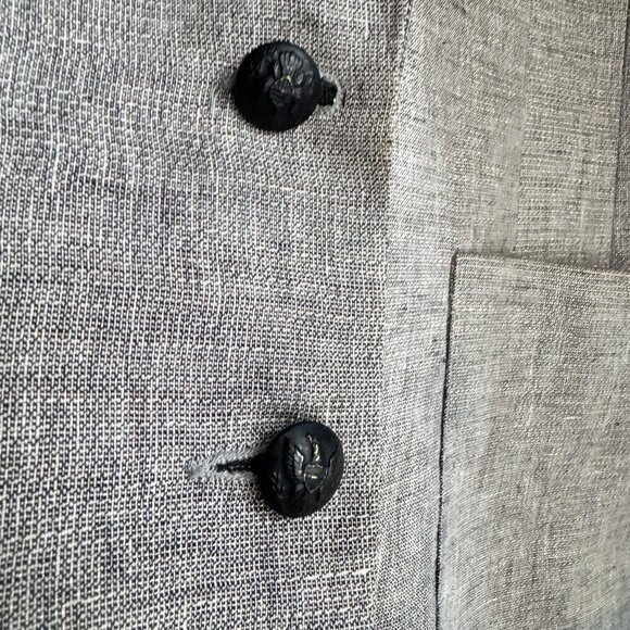 Smythe Grey Silver Cotton Blend 3/4 Sleeve Blender 6 - Picture 5 of 7